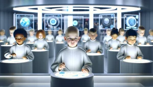 enfants modifiés avec le transhumanisme